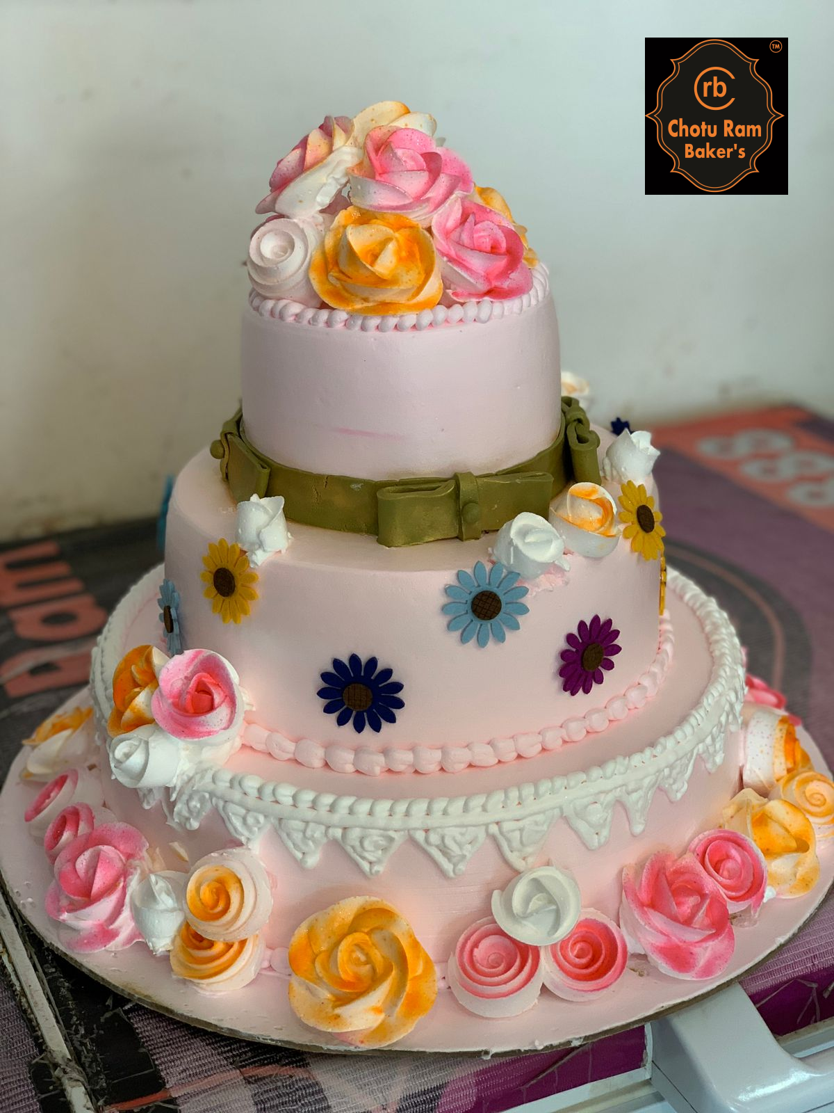 Happy Birthday Ram Cake And Flower - Greet Name